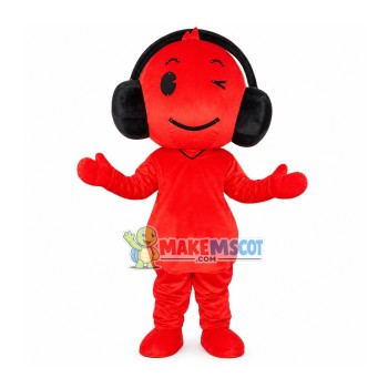 Music Headphone Doll Mascot Costume