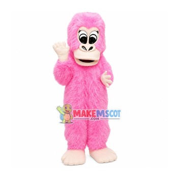 Plush Long Fur Pink Orangutan Mascot Costume Plush Long Fur Pink Orangutan Mascot Costume