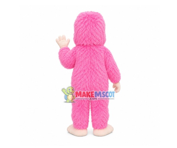 Plush Long Fur Pink Orangutan Mascot Costume Plush Long Fur Pink Orangutan Mascot Costume