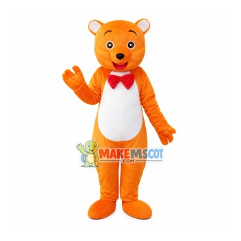 Orange Bear Cartoon Mascot Costume Orange Bear Cartoon Mascot Costume