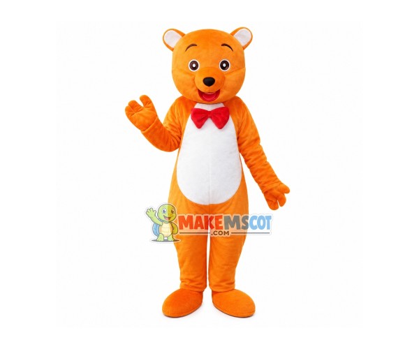 Orange Bear Cartoon Mascot Costume Orange Bear Cartoon Mascot Costume
