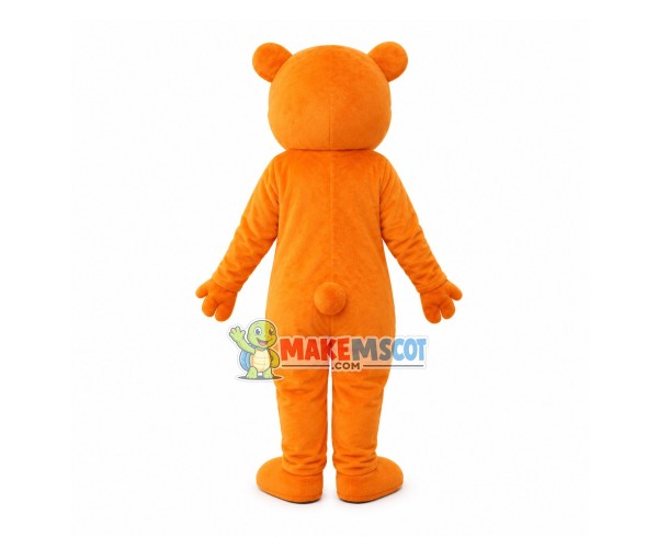 Orange Bear Cartoon Mascot Costume Orange Bear Cartoon Mascot Costume