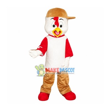 Hiphop Sport White Chicken Mascot Costume Hiphop Sport White Chicken Mascot Costume