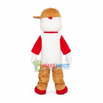 Hiphop Sport White Chicken Mascot Costume