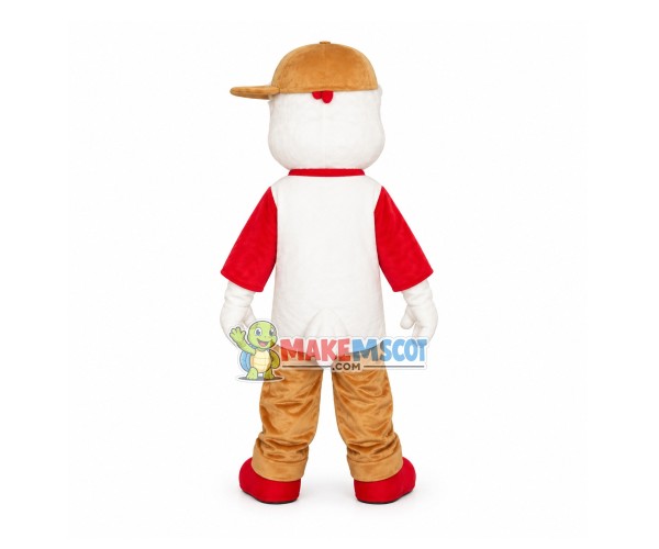 Hiphop Sport White Chicken Mascot Costume