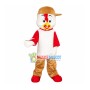 Hiphop Sport White Chicken Mascot Costume