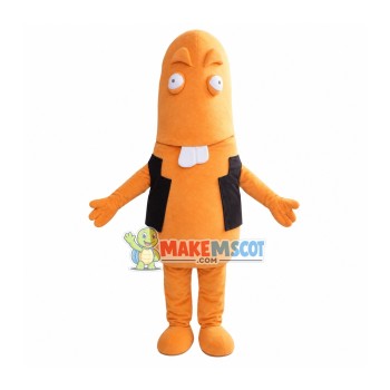 Buck Teeth Ham Sausage Mascot Cartoon Costume