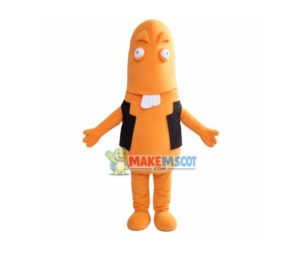 Buck Teeth Ham Sausage Mascot Cartoon Costume Buck Teeth Ham Sausage Mascot Cartoon Costume