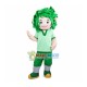 Green Afro Male Nurse Mascot Costume Green Afro Male Nurse Mascot Costume