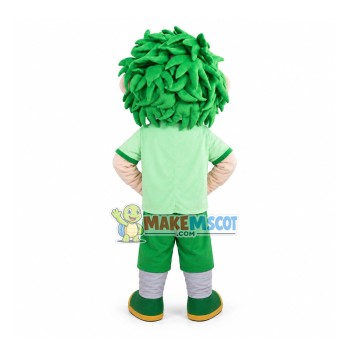 Green Afro Male Nurse Mascot Costume Green Afro Male Nurse Mascot Costume