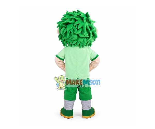 Green Afro Male Nurse Mascot Costume Green Afro Male Nurse Mascot Costume