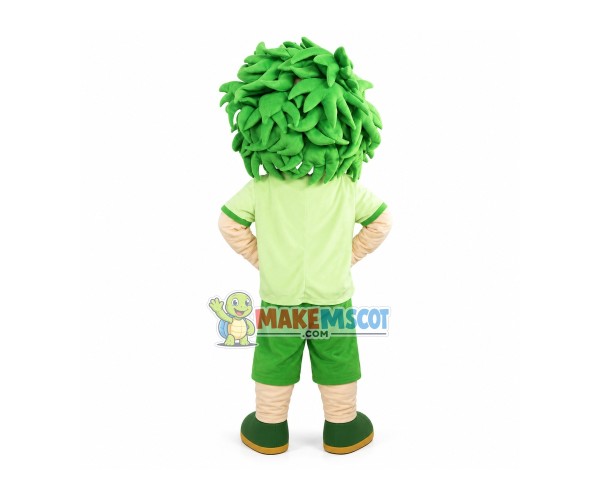 Green Afro Male Nurse Mascot Costume Green Afro Male Nurse Mascot Costume