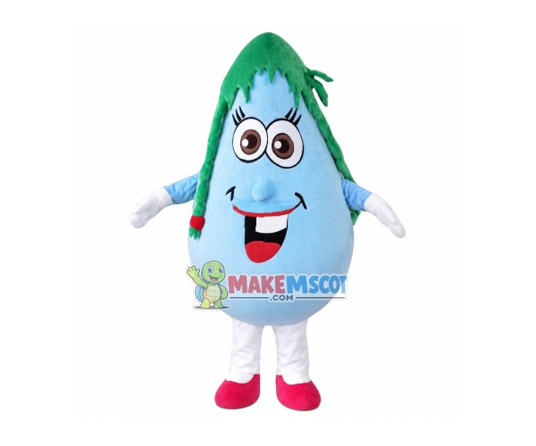 Funny Green Hair Light Bulb Mascot Costume Funny Green Hair Light Bulb Mascot Costume