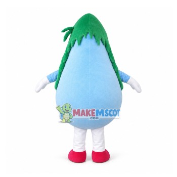 Funny Green Hair Light Bulb Mascot Costume