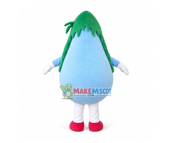 Funny Green Hair Light Bulb Mascot Costume