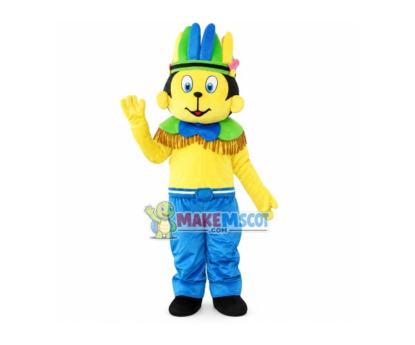 Joyous Indigenous Monkey Mascot Costume Joyous Indigenous Monkey Mascot Costume