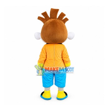 Casual Boy In Slippers Mascot Costume Casual Boy In Slippers Mascot Costume
