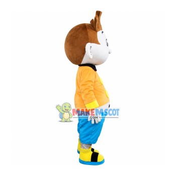 Casual Boy In Slippers Mascot Costume Casual Boy In Slippers Mascot Costume