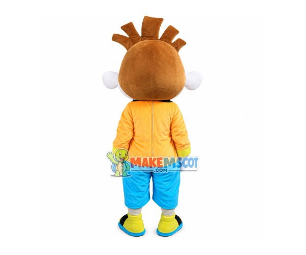 Casual Boy In Slippers Mascot Costume Casual Boy In Slippers Mascot Costume