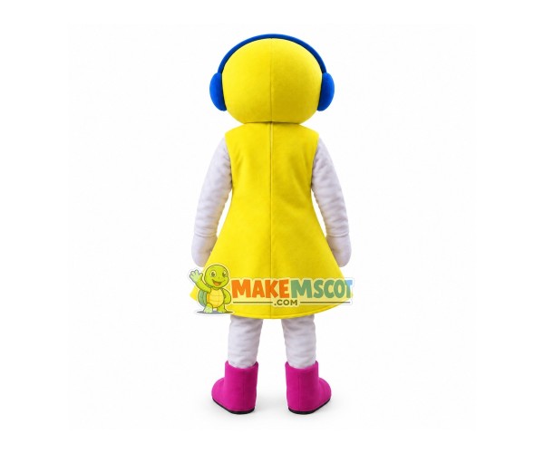 Enthusiastic Lady Tour Guide Mascot Costume Enthusiastic Lady Tour Guide Mascot Costume