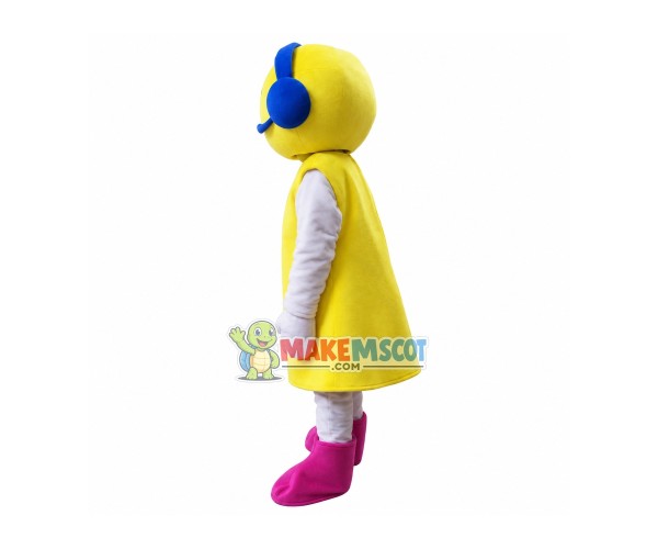 Enthusiastic Lady Tour Guide Mascot Costume Enthusiastic Lady Tour Guide Mascot Costume