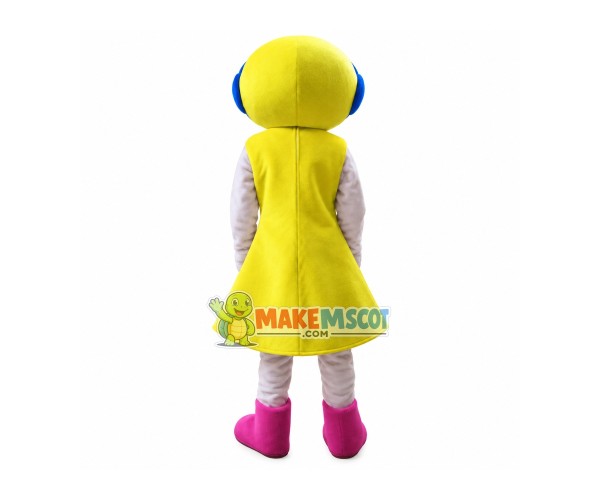 Enthusiastic Lady Tour Guide Mascot Costume Enthusiastic Lady Tour Guide Mascot Costume