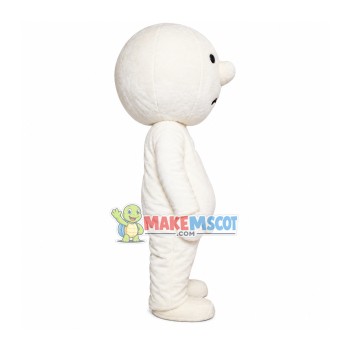 Drowsy Simple Snowman Mascot Costume Drowsy Simple Snowman Mascot Costume