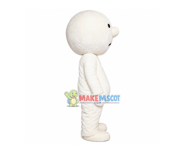 Drowsy Simple Snowman Mascot Costume Drowsy Simple Snowman Mascot Costume