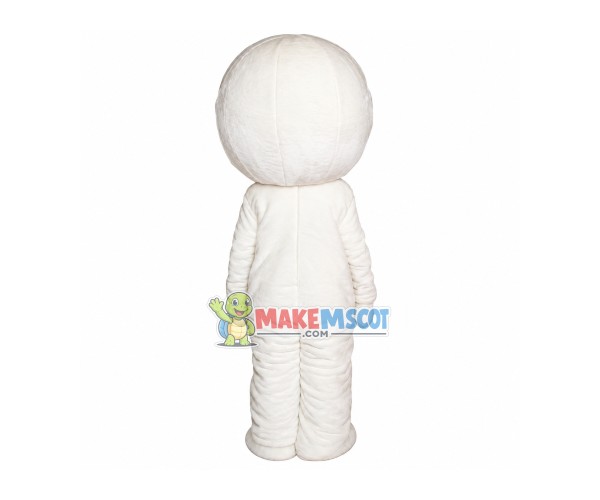 Drowsy Simple Snowman Mascot Costume Drowsy Simple Snowman Mascot Costume