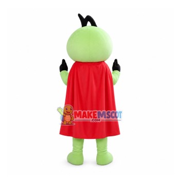 Excited Green Lightning Man Mascot Costume Excited Green Lightning Man Mascot Costume