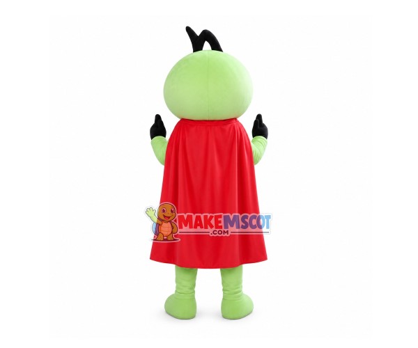 Excited Green Lightning Man Mascot Costume Excited Green Lightning Man Mascot Costume