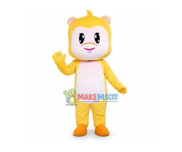 Big Square Face Monkey Cartoon Mascot Costume Big Square Face Monkey Cartoon Mascot Costume