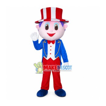 Magician Grandpa Mascot Costume Magician Grandpa Mascot Costume