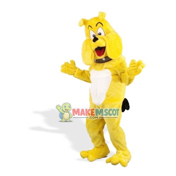 Arrogant Yellow Bulldog Mascot Costume Arrogant Yellow Bulldog Mascot Costume