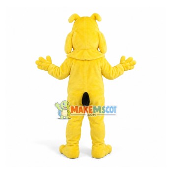 Arrogant Yellow Bulldog Mascot Costume
