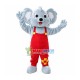 Koala In The Red Rompers Mascot Costume Koala In The Red Rompers Mascot Costume