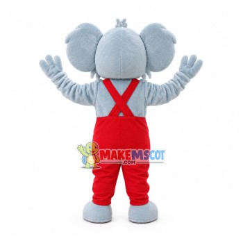 Koala In The Red Rompers Mascot Costume Koala In The Red Rompers Mascot Costume