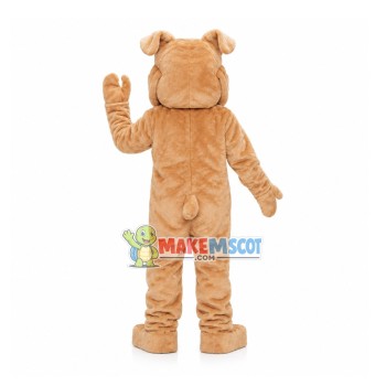 Crumpled Plush Bulldog Mascot Costume