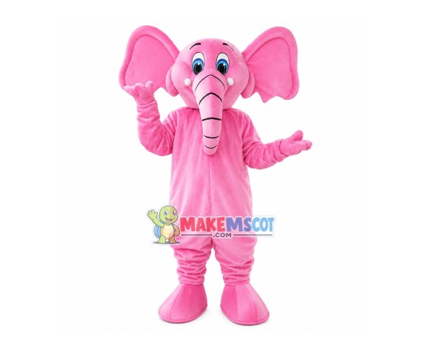 Pink Elephant Adult Mascot Costume Pink Elephant Adult Mascot Costume