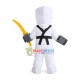 Mysterious Masked Warrior Mascot Costume Mysterious Masked Warrior Mascot Costume
