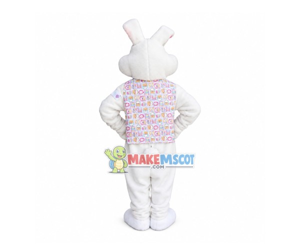 Adult Rabbit Mascot Costume In The Sequined Vest Adult Rabbit Mascot Costume In The Sequined Vest