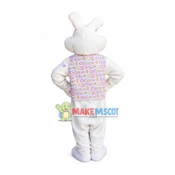 Adult Rabbit Mascot Costume In The Sequined Vest Adult Rabbit Mascot Costume In The Sequined Vest
