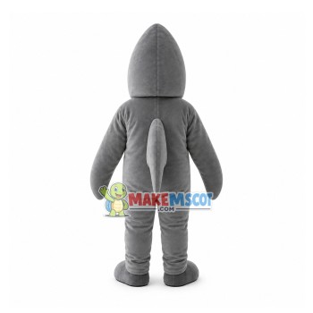 Turning Around Gray Shark Mascot Costume Turning Around Gray Shark Mascot Costume