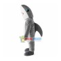 Turning Around Gray Shark Mascot Costume