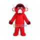 Red Furry Yak Mascot Costume Red Furry Yak Mascot Costume