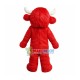 Red Furry Yak Mascot Costume Red Furry Yak Mascot Costume