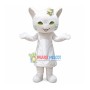Eleghant White Cat Mascot Costume