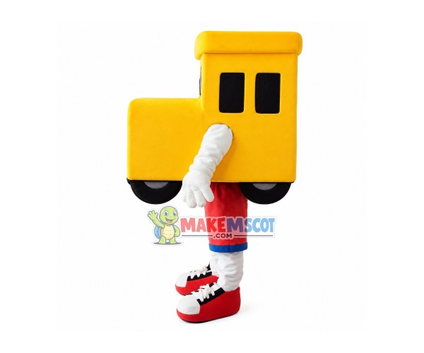 Cartoon Yellow Locomotive Mascot Costume Cartoon Yellow Locomotive Mascot Costume