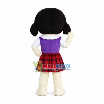 Red Scarf Girl Student Mascot Costume Red Scarf Girl Student Mascot Costume
