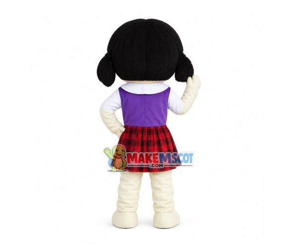 Red Scarf Girl Student Mascot Costume